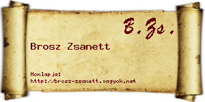 Brosz Zsanett névjegykártya